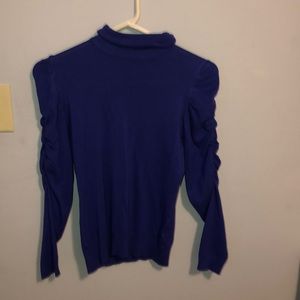 blueish-purpleish turtle neck!